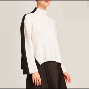 Prologue Black and White Mock Turtleneck